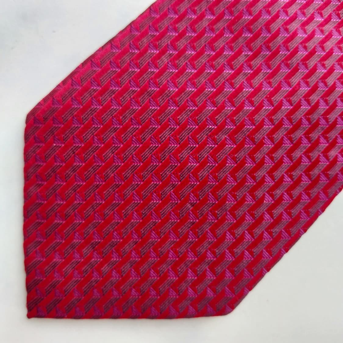 메트로시티 실크 레드 패턴 넥타이 8.5cm A+등급 K2344
 상품이미지7