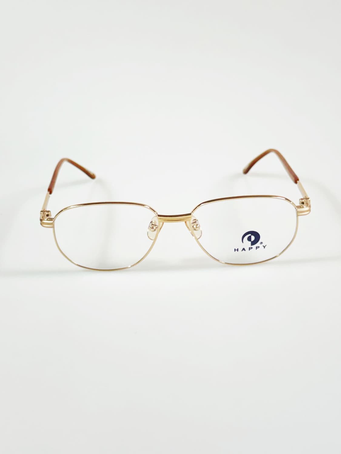 90s HAPPY 골드 슬림 스퀘어 메탈 빈티지 안경 상품이미지2