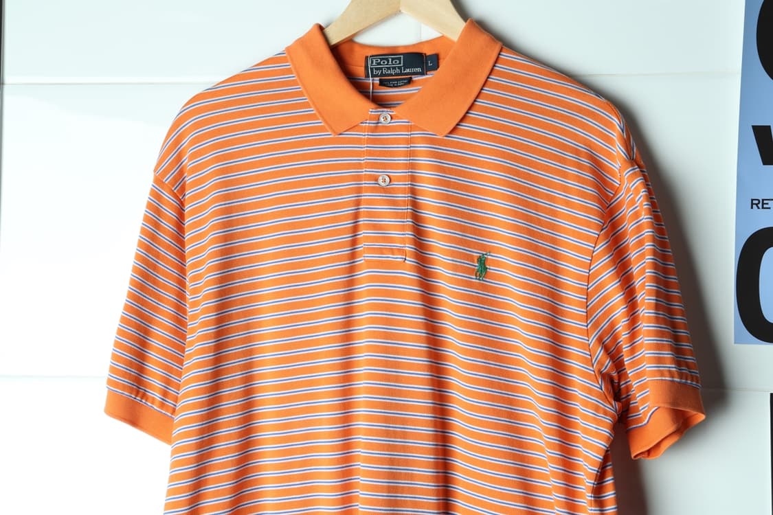 (L-3XL) 폴로 랄프로렌 반팔 카라 티셔츠 USA 주황-H32904 상품이미지3