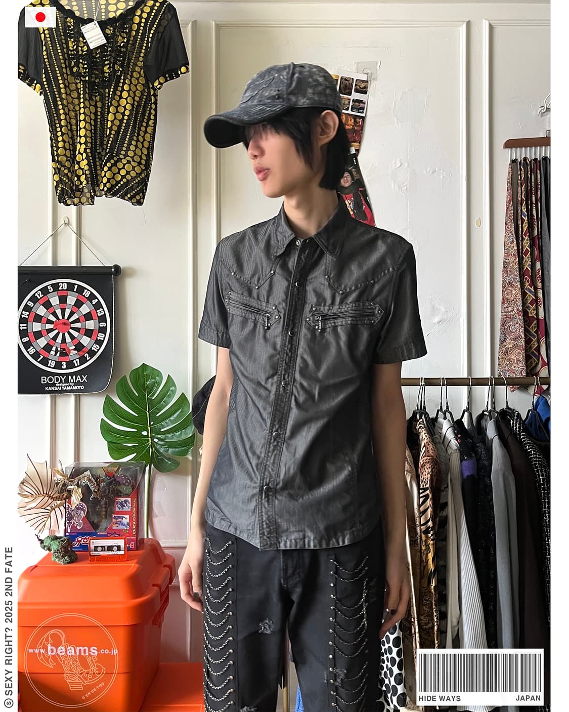 HIDEWAYS Japan Metallic Studed 1/2 Shirt 상품이미지1