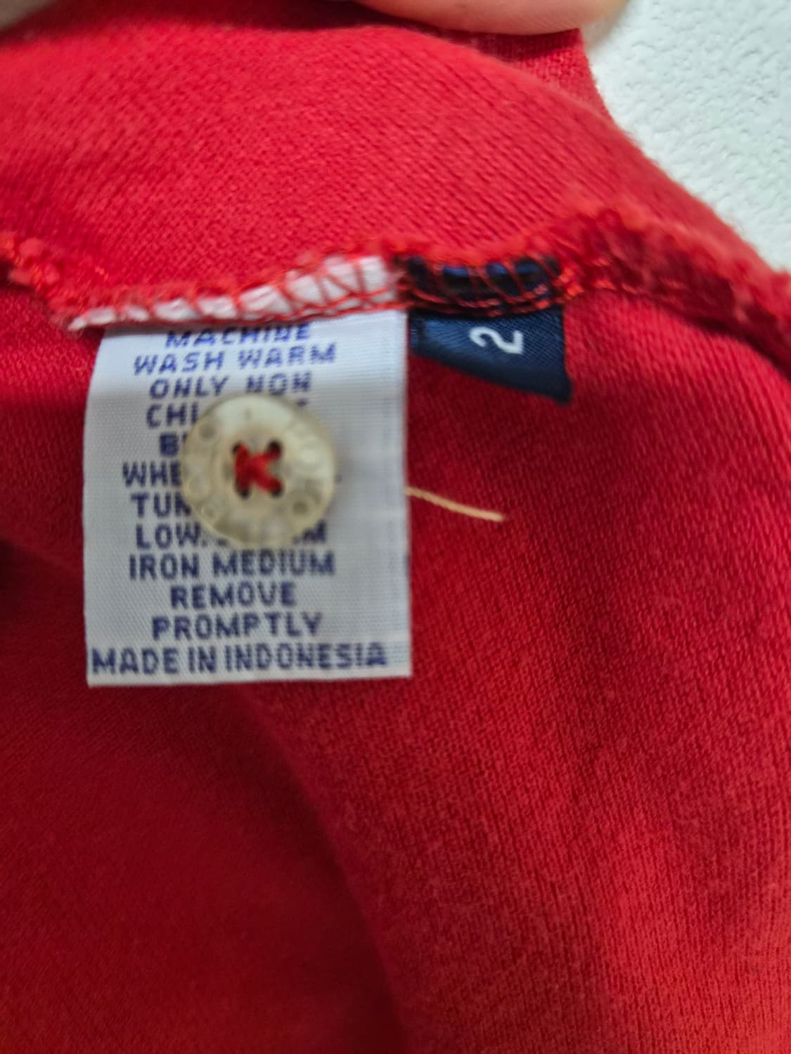 폴로랄프로렌Polo 레드 코튼 카라 원피스 L - T159 상품이미지5