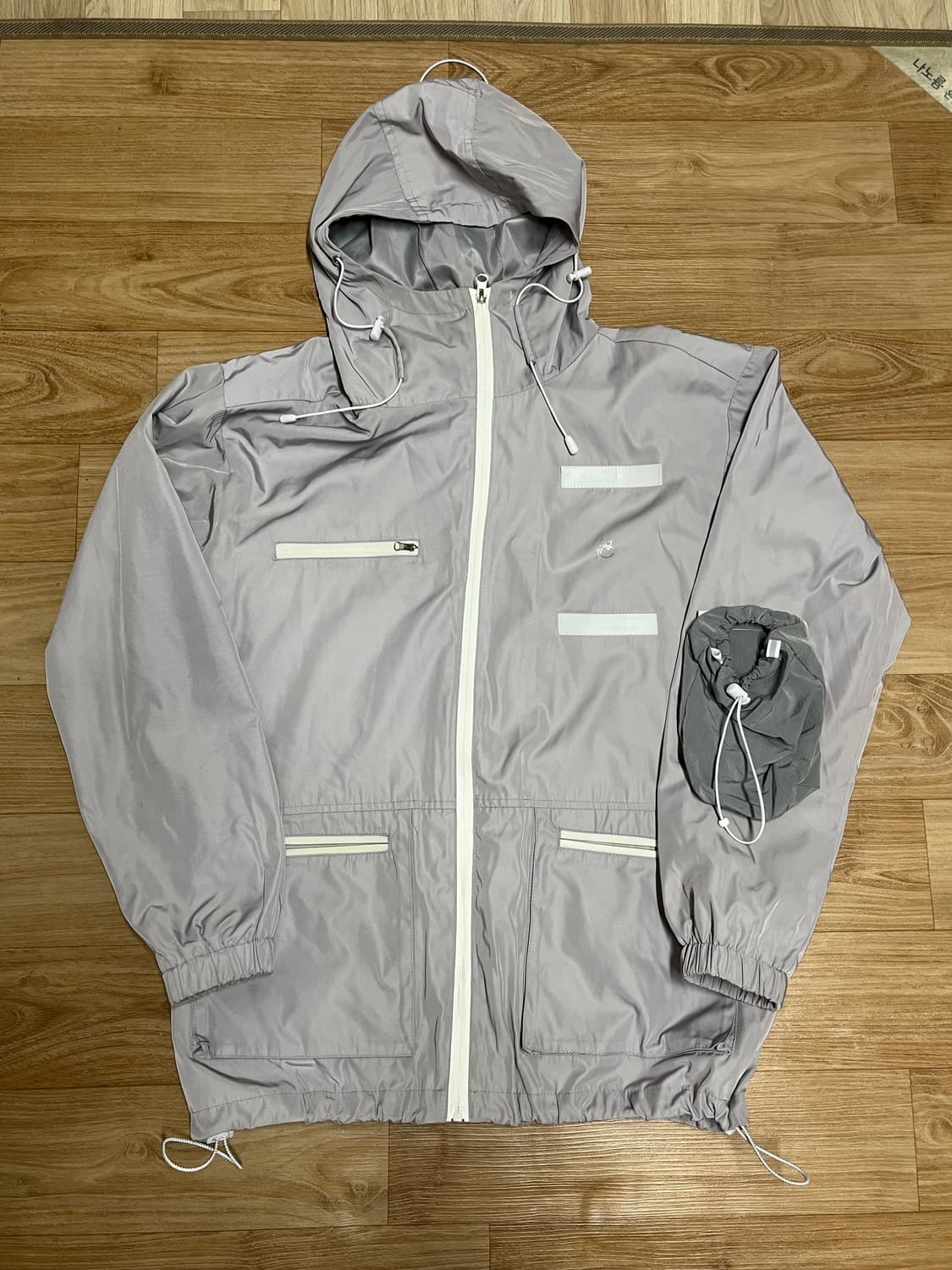 AA/C 바람막이 자켓 L 회색 상품이미지1