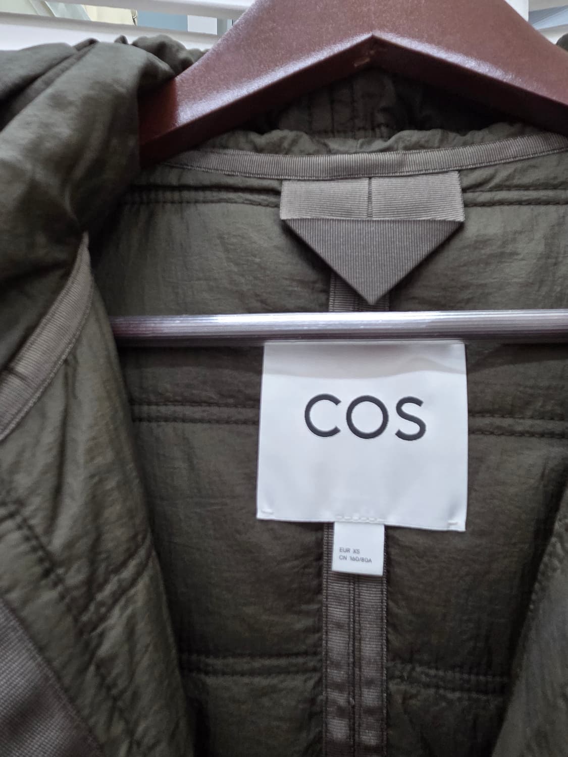 코스 패디드 후드 롱 코트 상품이미지5