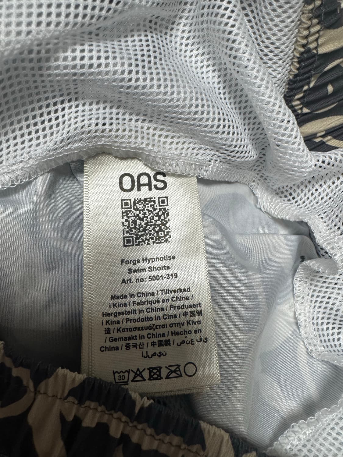 OAS 남자 수영복 블랙 베이지 XL(새상품) 상품이미지8
