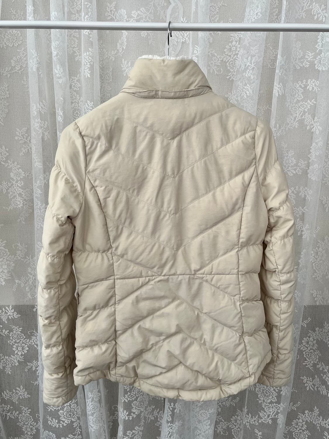 XS) 폴로 진스 여성 덕다운 패딩 점퍼 베이지 상품이미지2