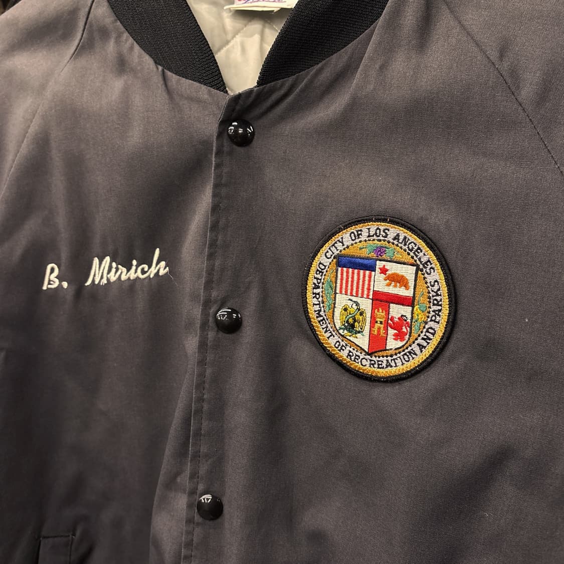 90s 하트웰 로스엔젤레스 씰패치 코튼 믹스 바시티 자켓 N782 상품이미지5