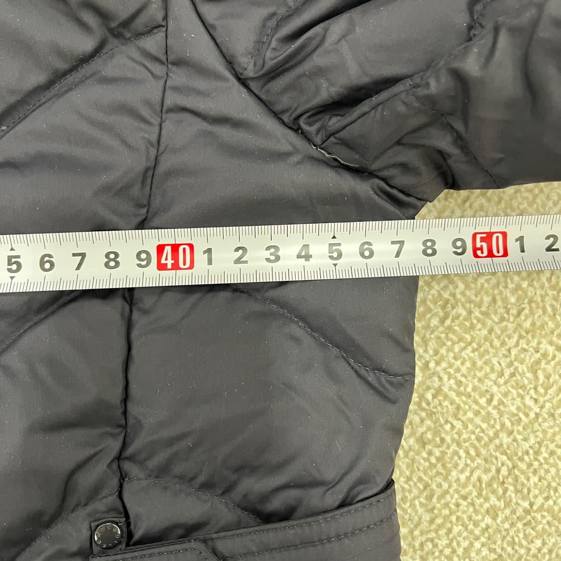 [90] 크로커다일 여성 네이비 덕다운 퀄팅 롱패딩 자켓 0107M1 상품이미지6