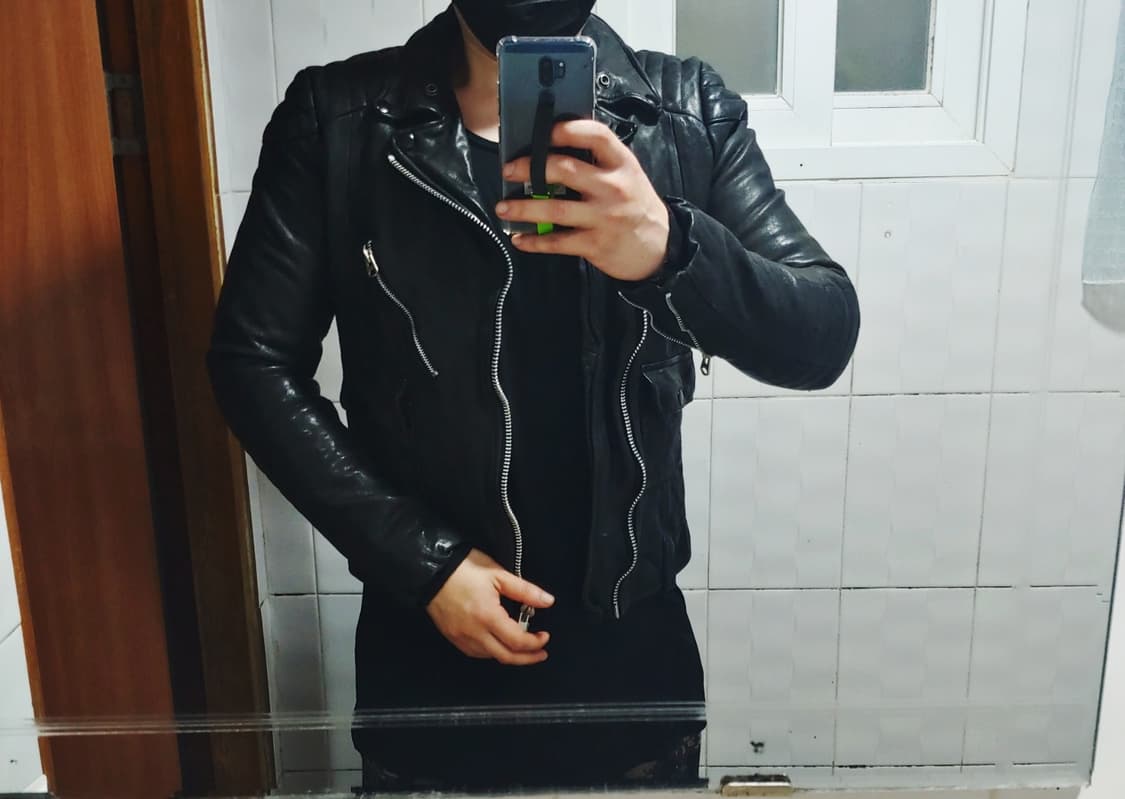 벌크업 헤비레더 라이더 자켓 슬림100 상품이미지3