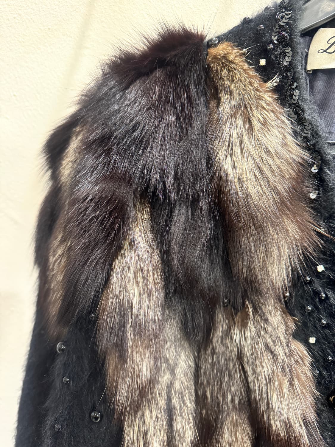 japan vintage fur콤비 앙고라 가디건 상품이미지3