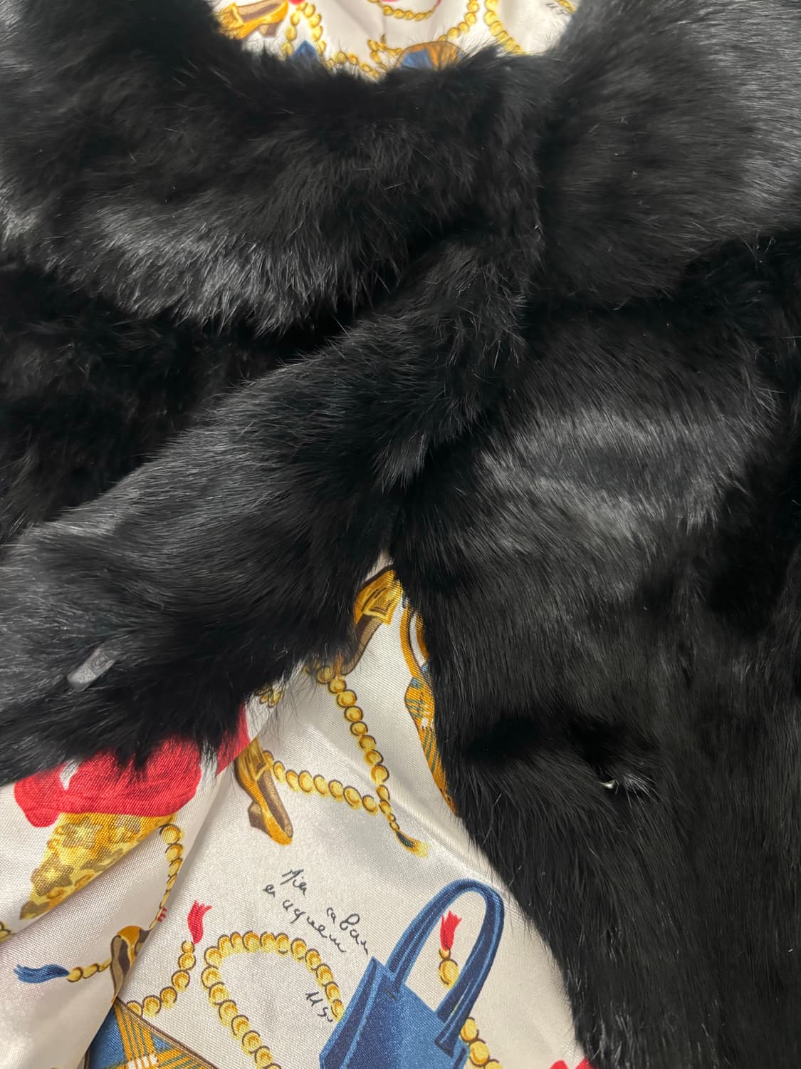 Rabbit Fur Black Wide Cuff Jacket 상품이미지9