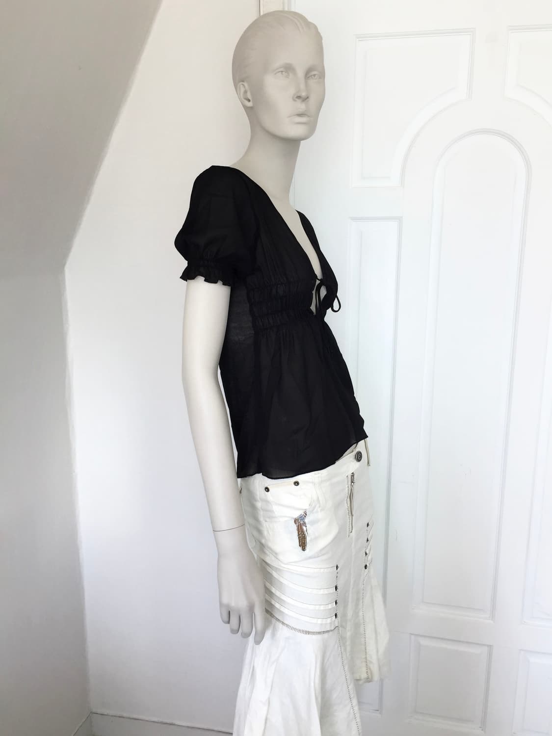 Ruched Detail Puff Sleeve Blouse 상품이미지5