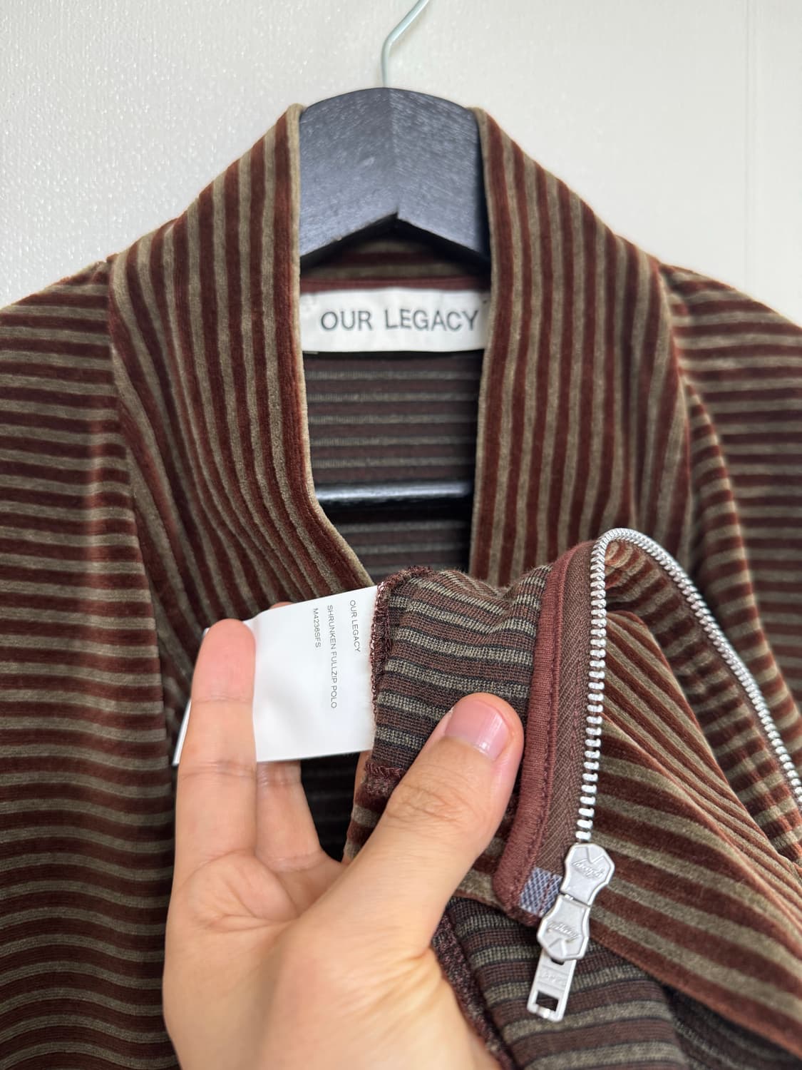 아워레가시 슈렁큰 벨루어 집업 상품이미지4