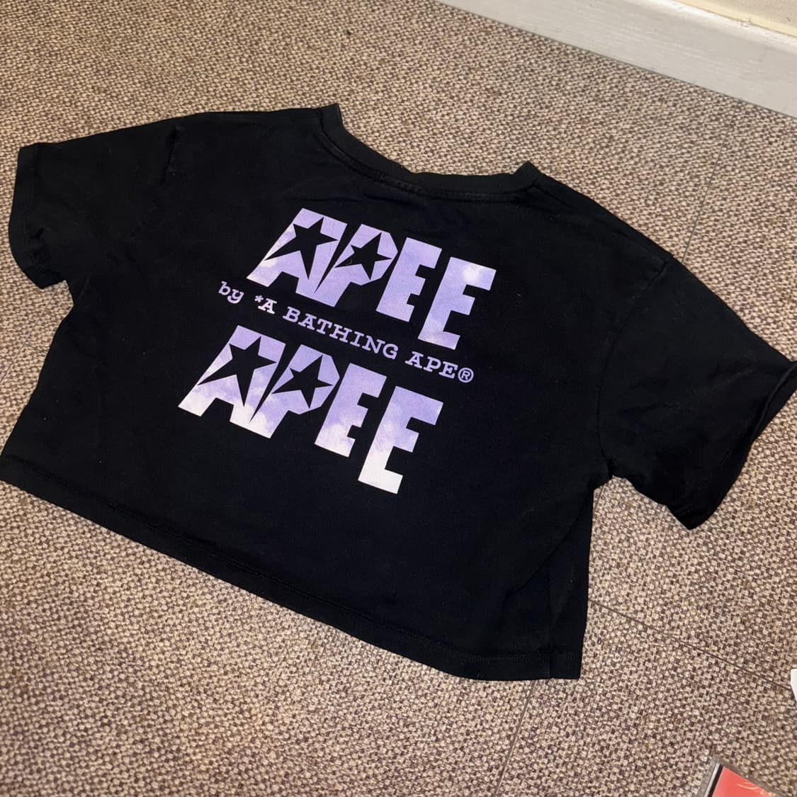 에이프 aape 크롭 반팔티 S 상품이미지3