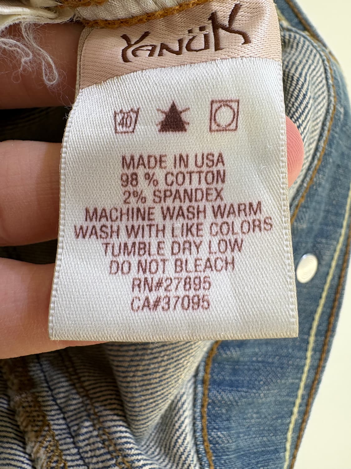 YANUK (Made in USA) 데님자켓 상품이미지7