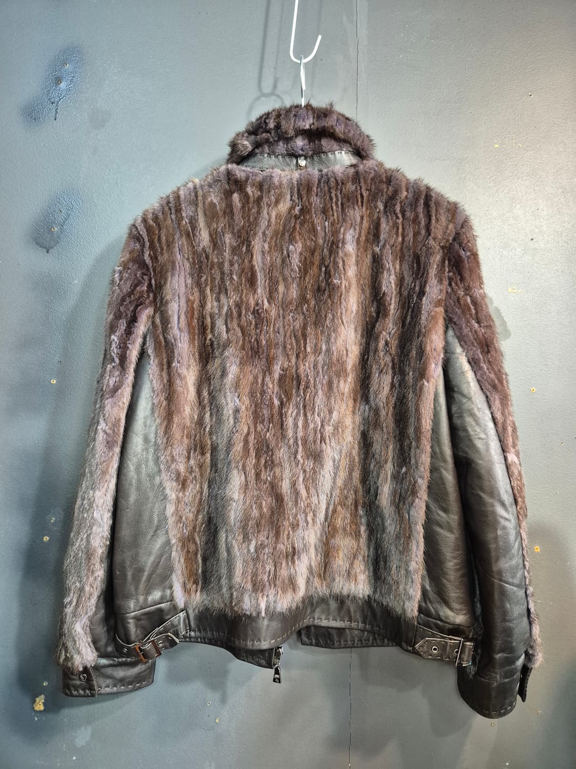 밍크 가죽배색 점퍼 S 상품이미지2