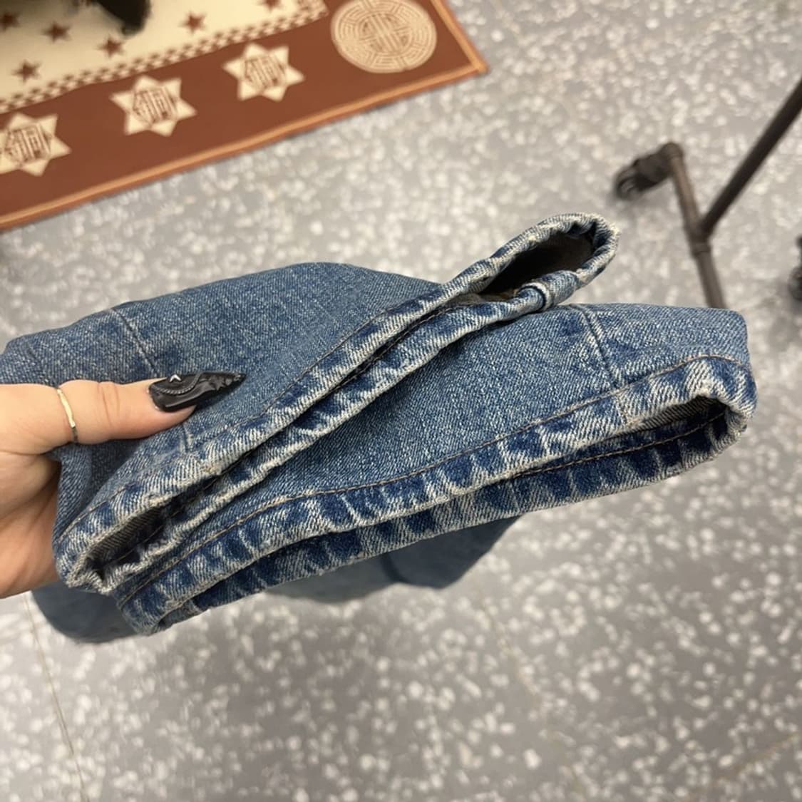 폴로 랄프로렌 빈티지 소가죽패치 워싱 데님팬츠 35인치 C08592 상품이미지7