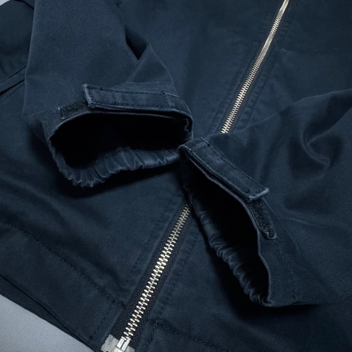 스투시 다크네이비 스탁 자수로고 슬리브 매쉬 집업 하이넥 블루종 자켓 상품이미지6