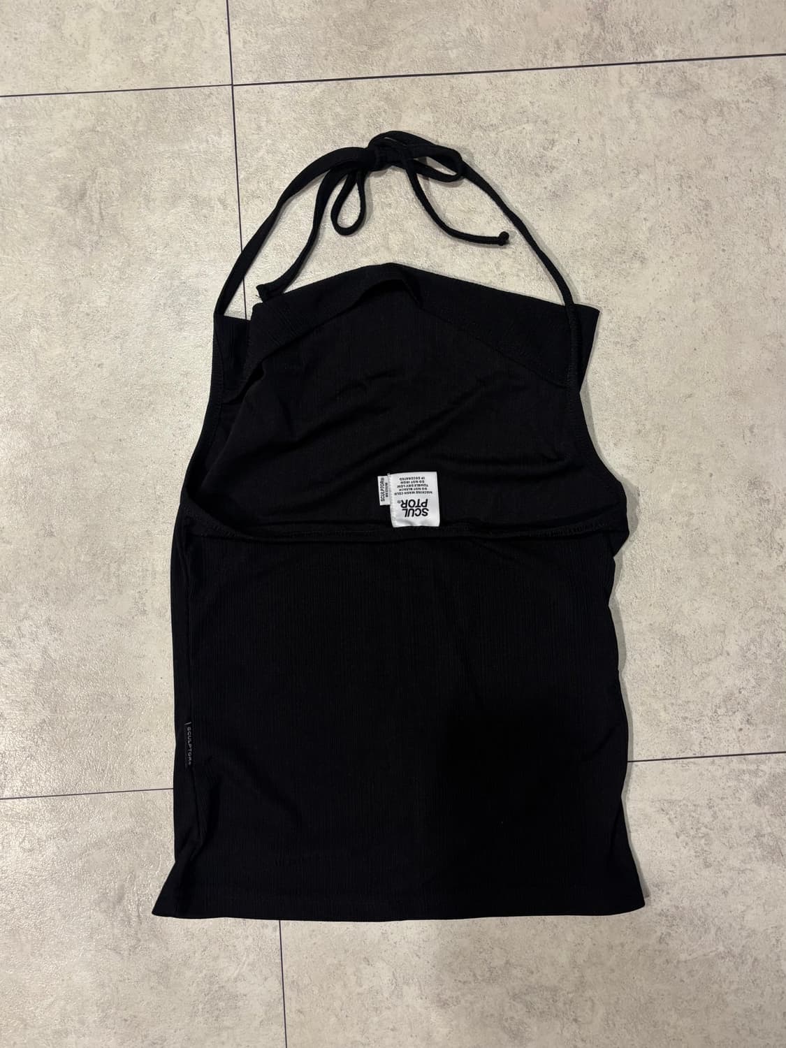 스컬프터) Basic Symbol Logo Cowl Top BK M 상품이미지5