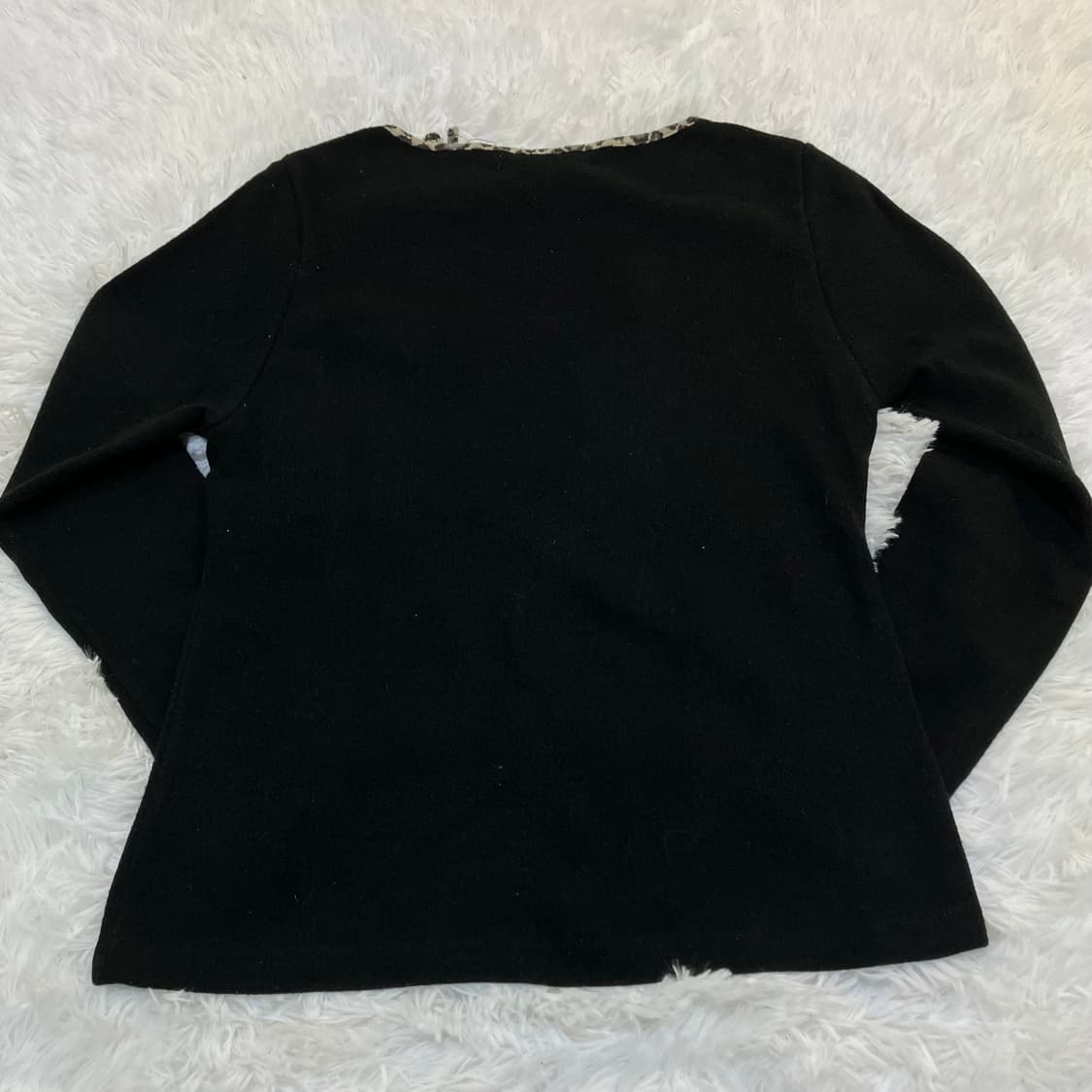 빈티지 호피 펄 리본 니트 799 y2k 스트릿 갸루 펑키 일본빈티지 상품이미지2