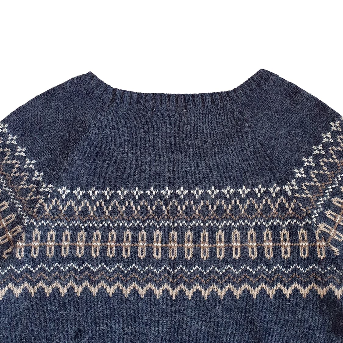 지그재그 반소매 니트 인디고 상품이미지4