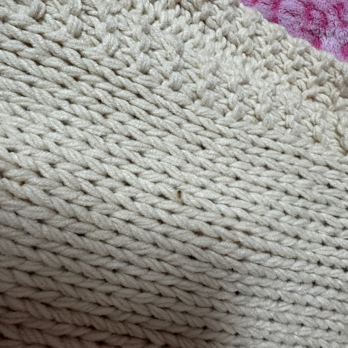 빈티지 갸루 폼폼 토끼털 퍼 크로쉐 니트 조끼 베스트 상품이미지2