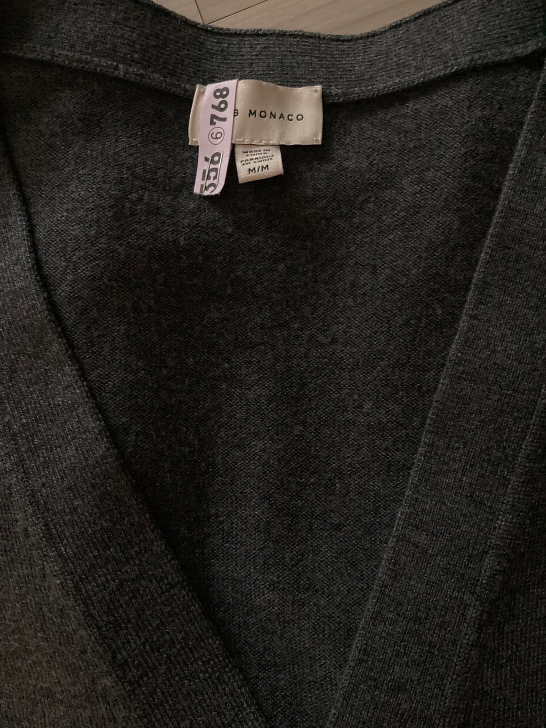 클럽모나코 히든버튼 다크그레이 울 가디건 M 상품이미지6