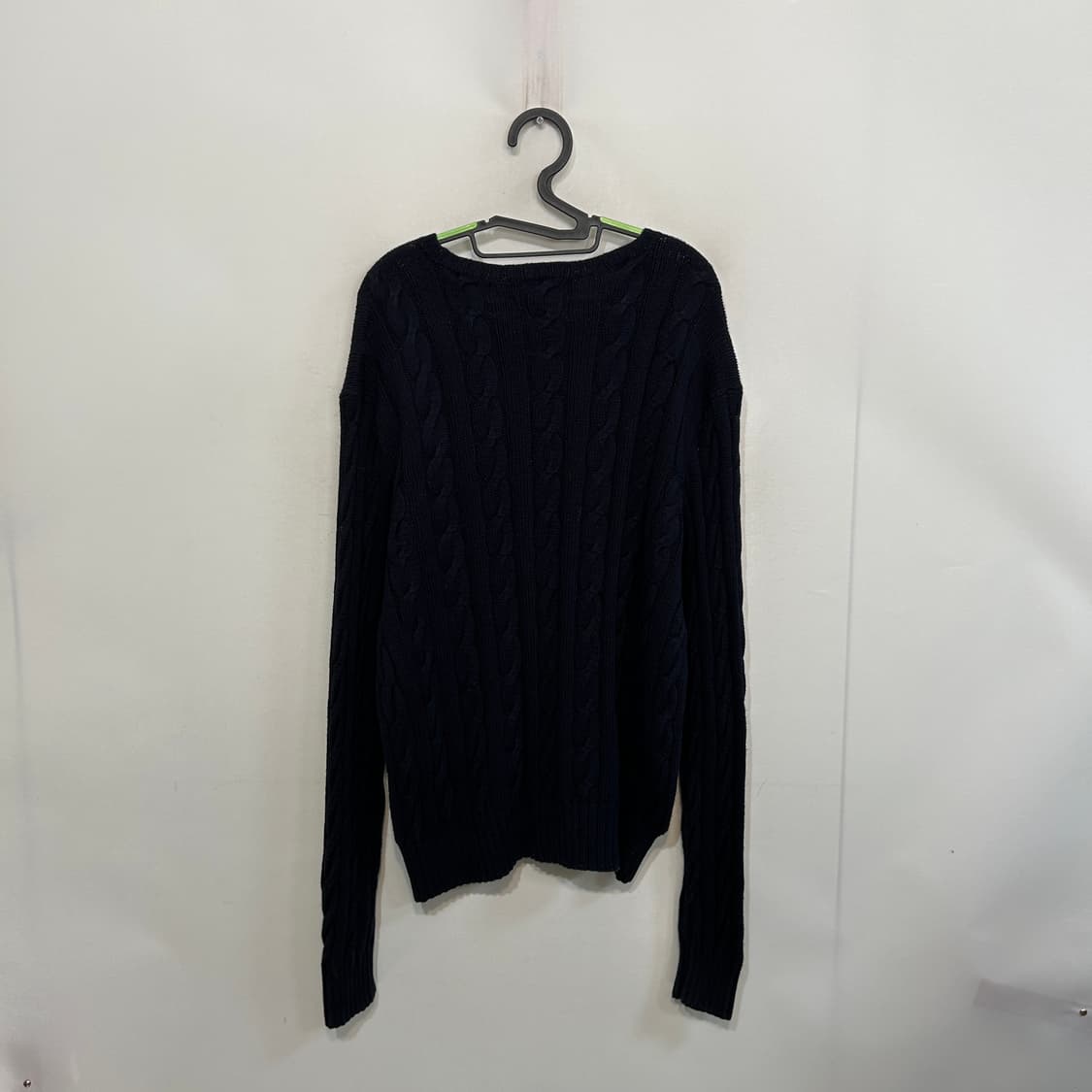 폴로 랄프로렌 남성 케이블 니트 XL 네이비 상품이미지3