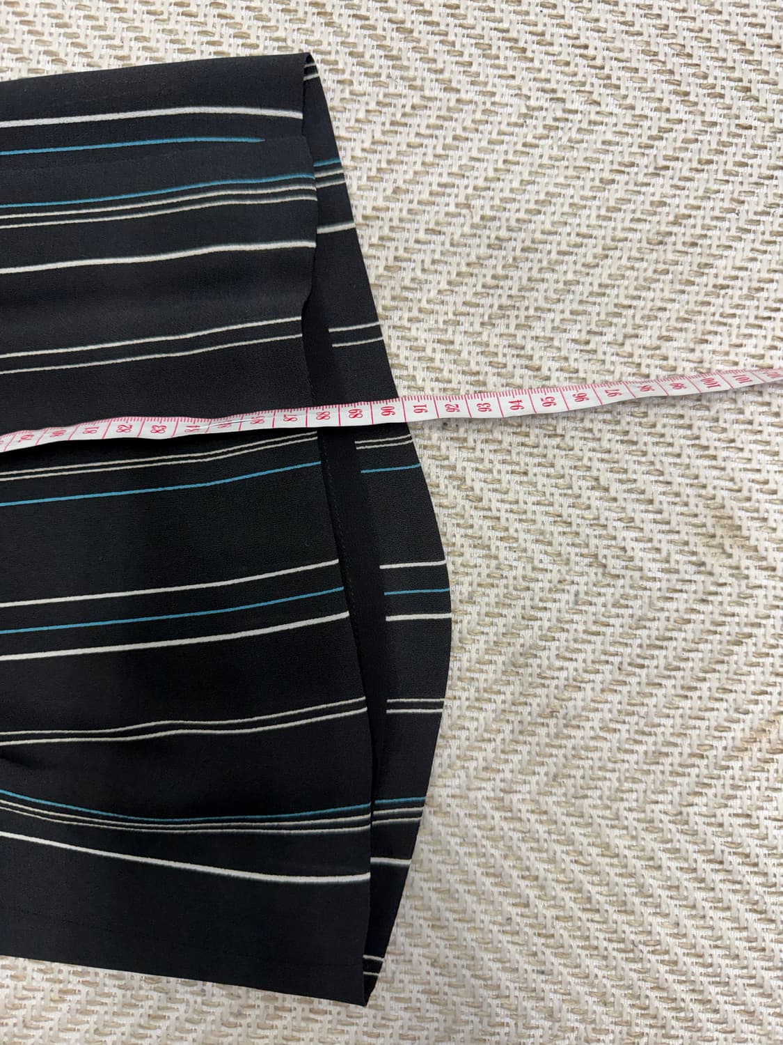 새제품) 잇미샤 스트라이프 블랙 슬랙스 와이드팬츠 76(28) 상품이미지8