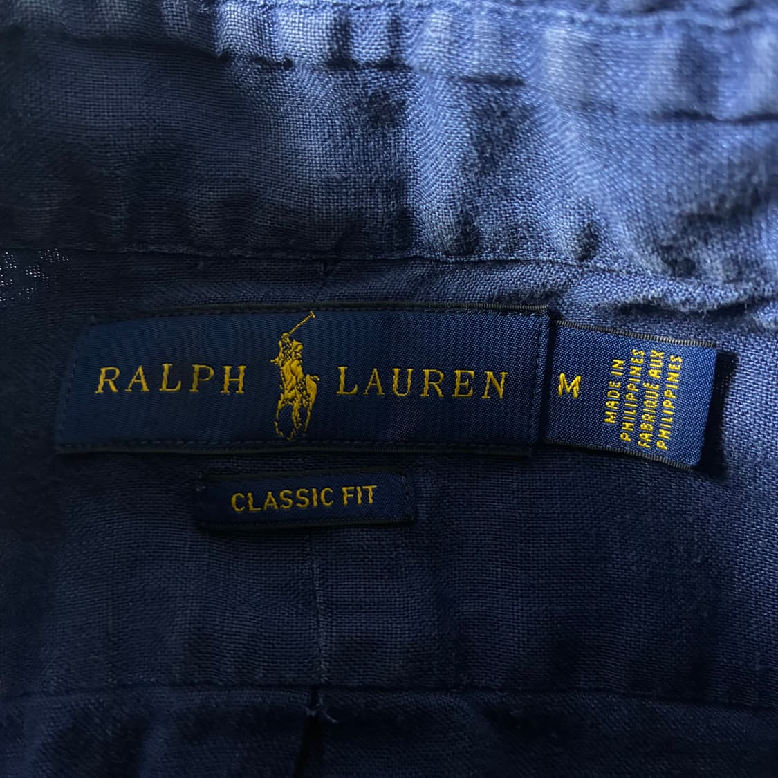Polo  폴로 랄프로렌 자수 린넨 블루 셔츠  상품이미지4