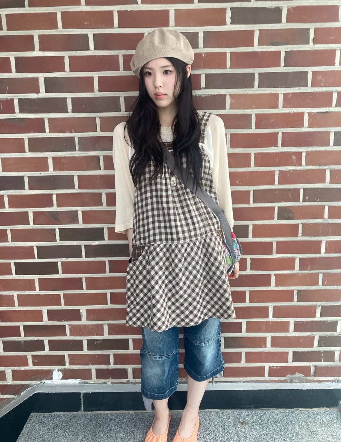 브라운 코지 모리걸 빈티지 코디세트 3pcs 상품이미지2