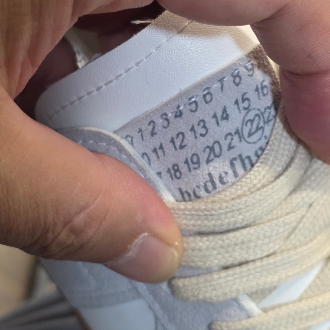 7a-16:메종 마르지엘라 독일군 스타일 화이트 스니커즈(230-235) 상품이미지10