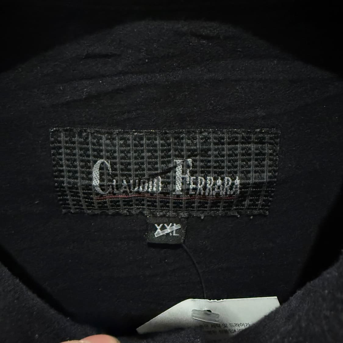 EURO VINTAGE 캐주얼 스웨이드셔츠 투포켓 메탈버튼 디테일 블랙 상품이미지6