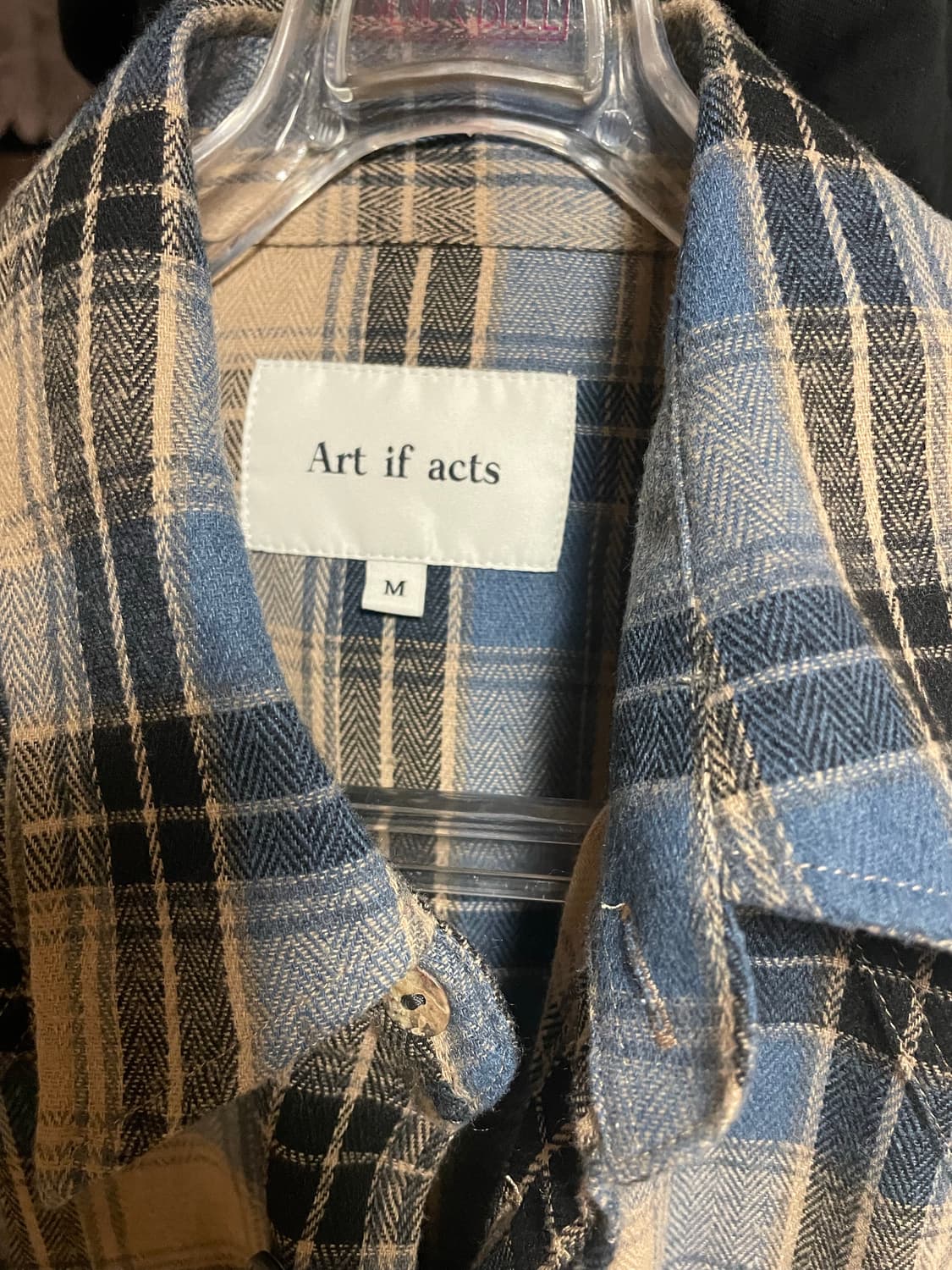 아트이츠액트 웨스턴 체크 셔츠 블루 m 상품이미지3