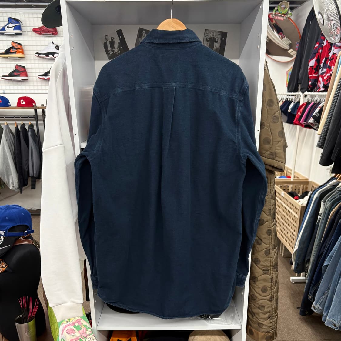 (L) 칼하트 네이비 투 포켓 플란넬 셔츠 상품이미지3