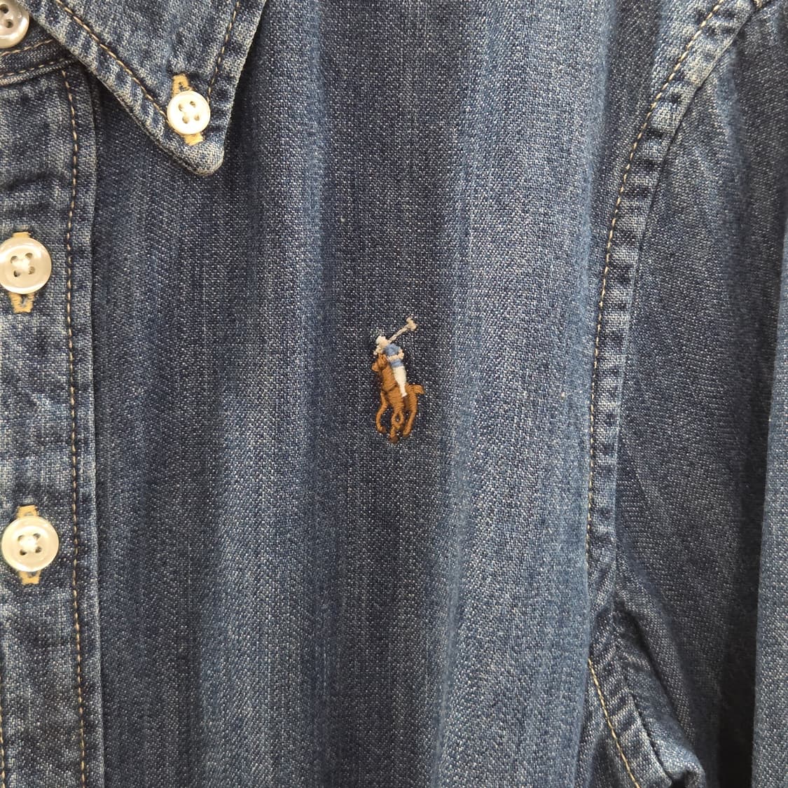 폴로랄프로렌 여아 버튼다운 샴브레이 셔츠 원피스 8 상품이미지2