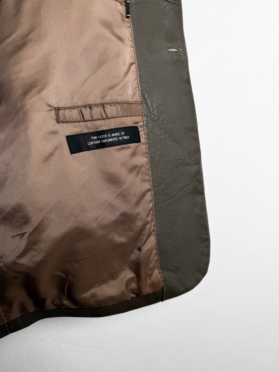 Vintage Sheepskin Leather Blazer Jacket 상품이미지5