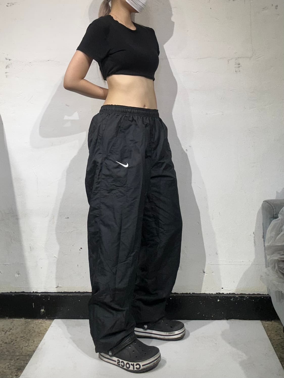 나이키 블랙 맨유 와이드 트랙 팬츠 M 상품이미지1
