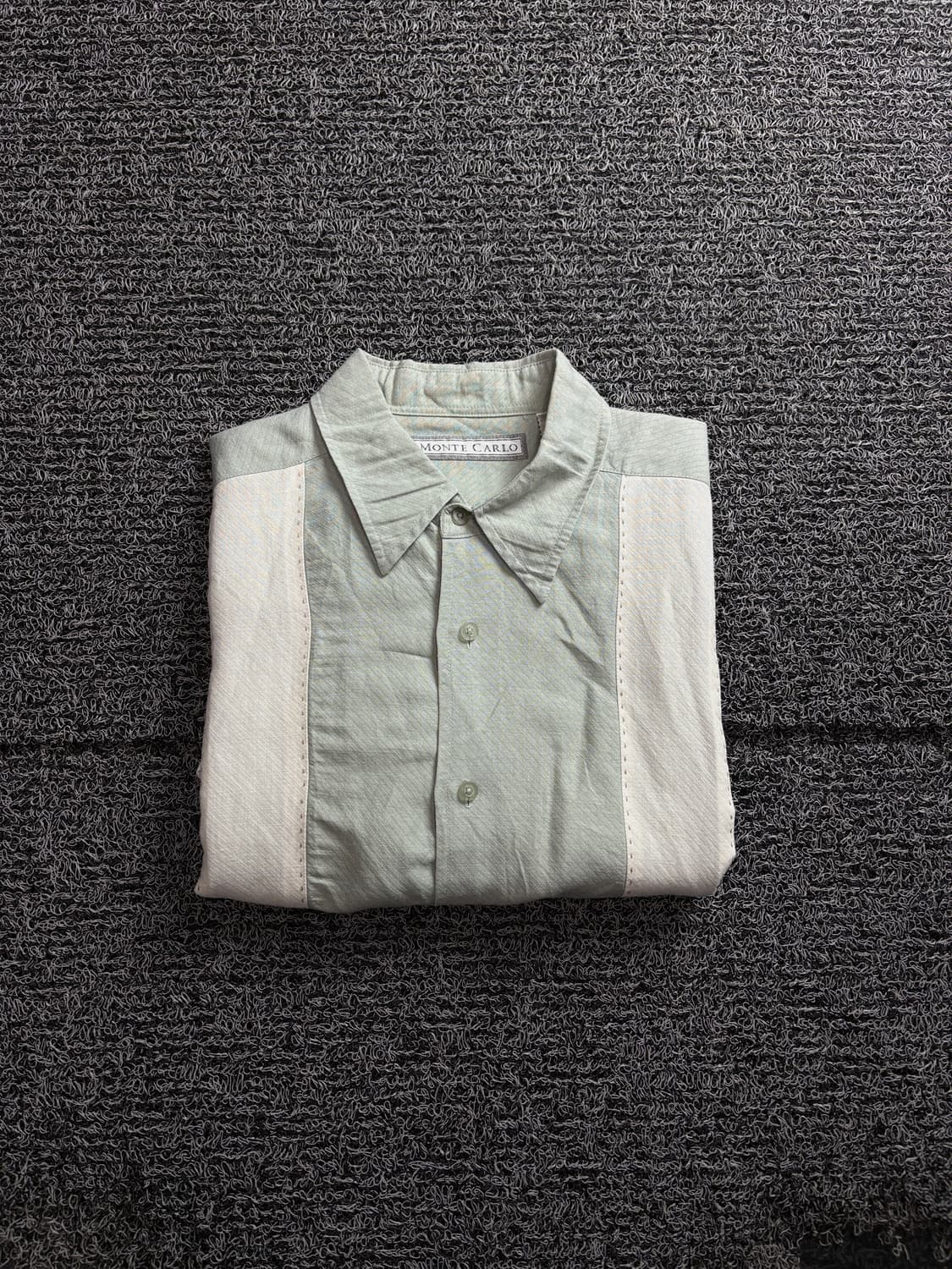 Carlo 빈티지 실키 쿠바 패턴 셔츠 3809 상품이미지1