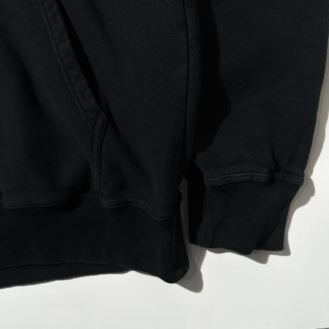 스투시 스탁로고 후드 블랙 상품이미지4