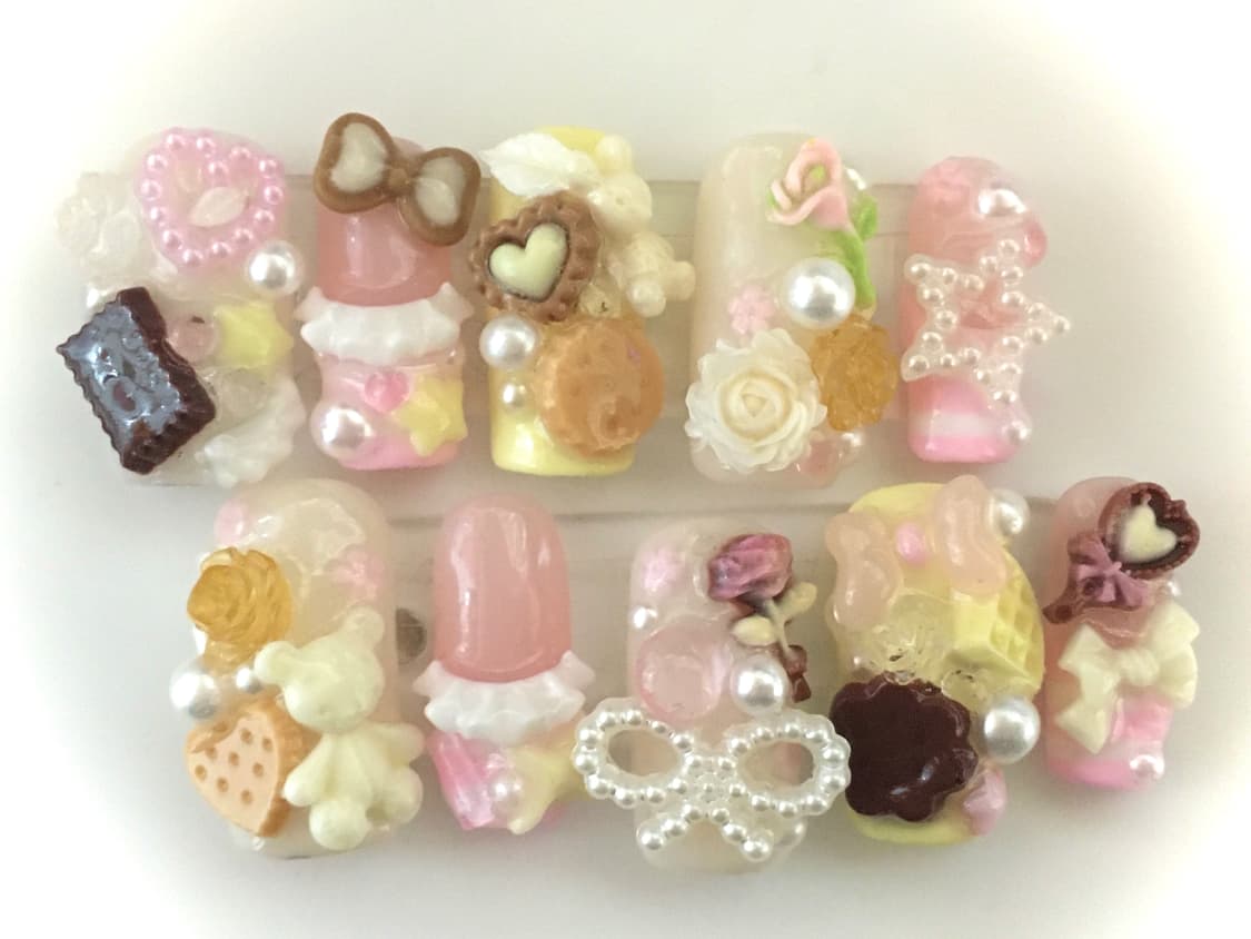 수제 네일  ♡̷꒰｡•ỏ•｡꒱۶ 상품이미지1