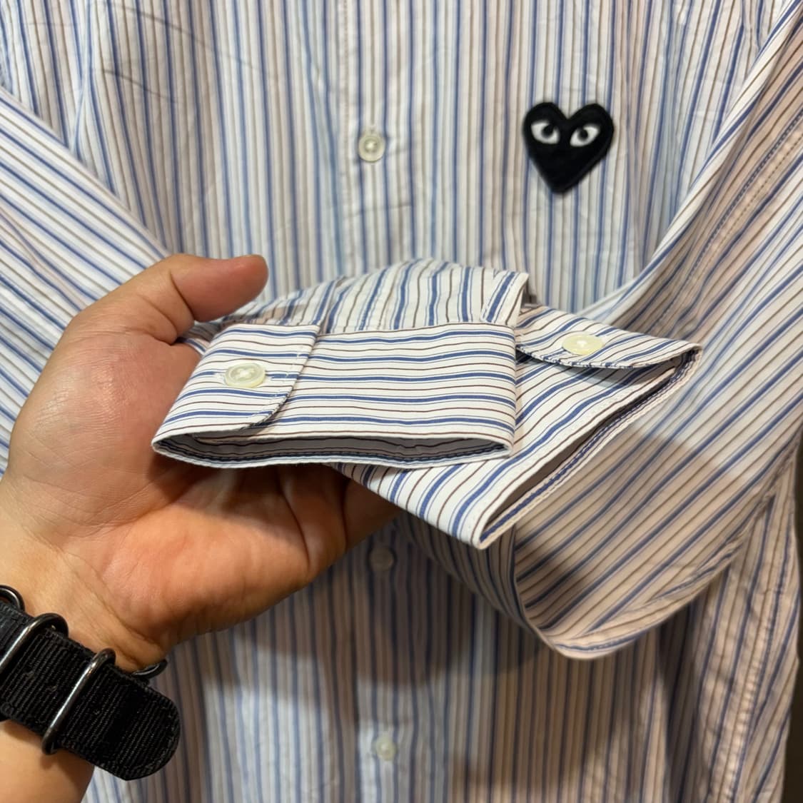 [S] COMME des GARCONS 꼼데가르송 스트라이프 셔츠 상품이미지3