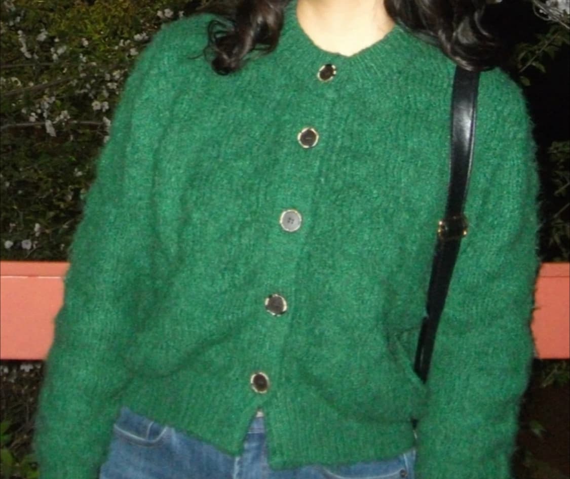 러브앤쇼 폭닥 그린 니트 상품이미지3