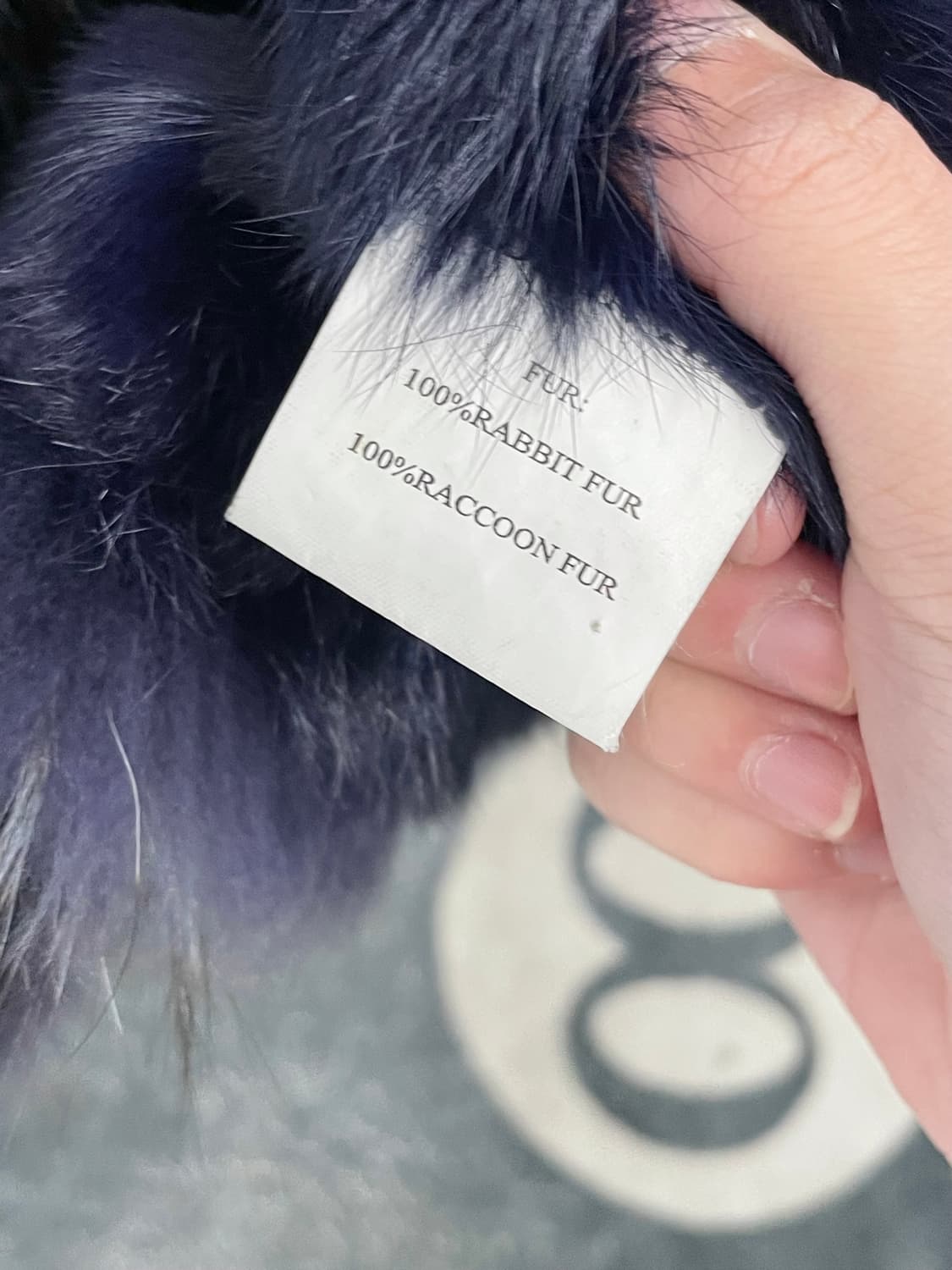 딥블루 디테일 퍼 무스탕  상품이미지7