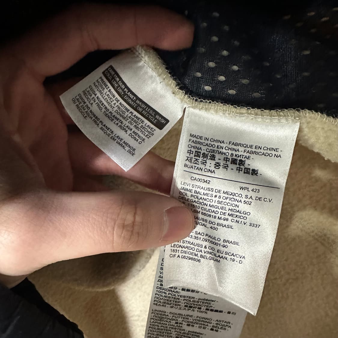 (M) 리바이스 아이보리 양털 플리스 자켓 상품이미지3