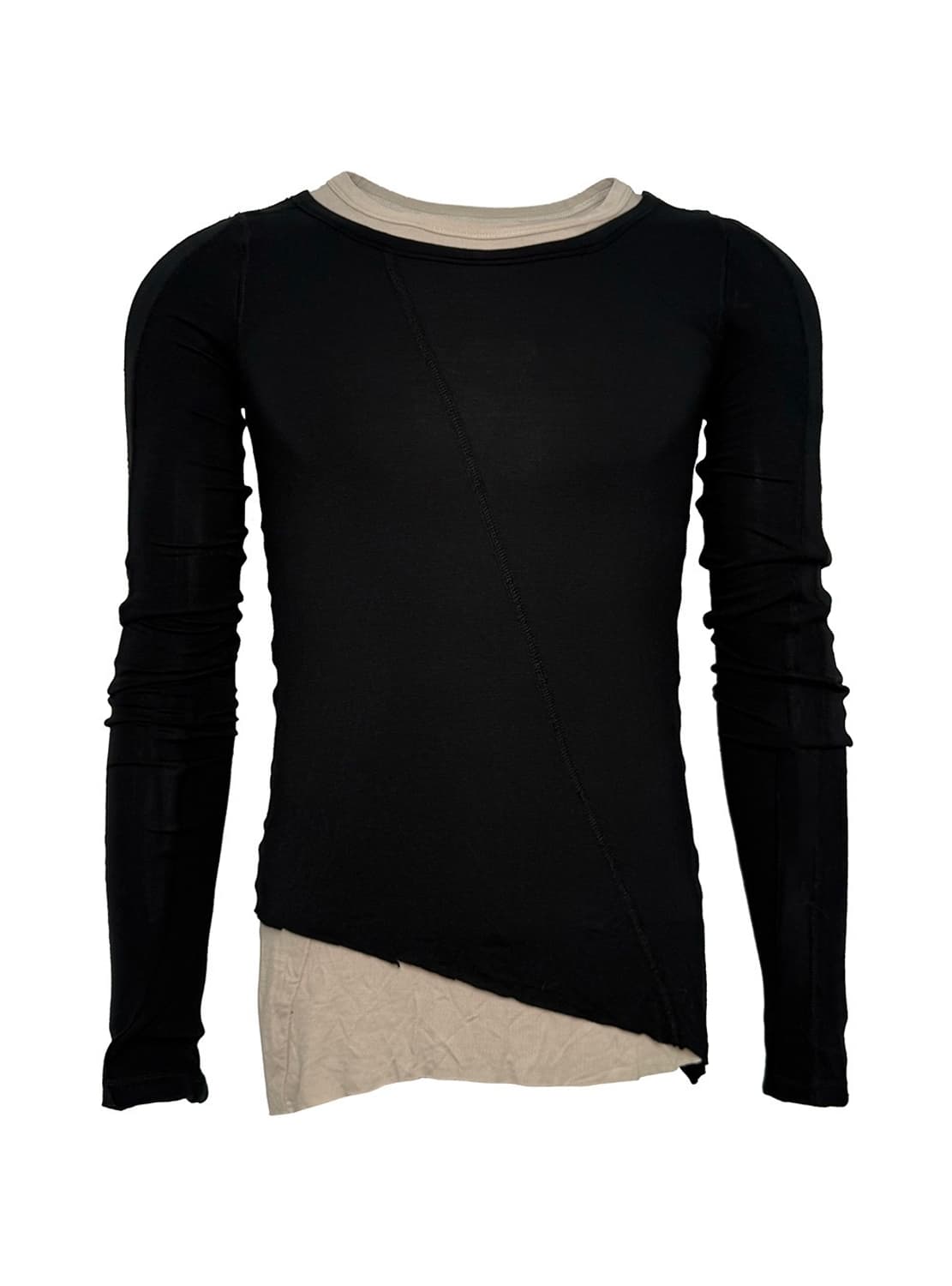 Asymmetric Layered Long Sleeve Top  상품이미지1