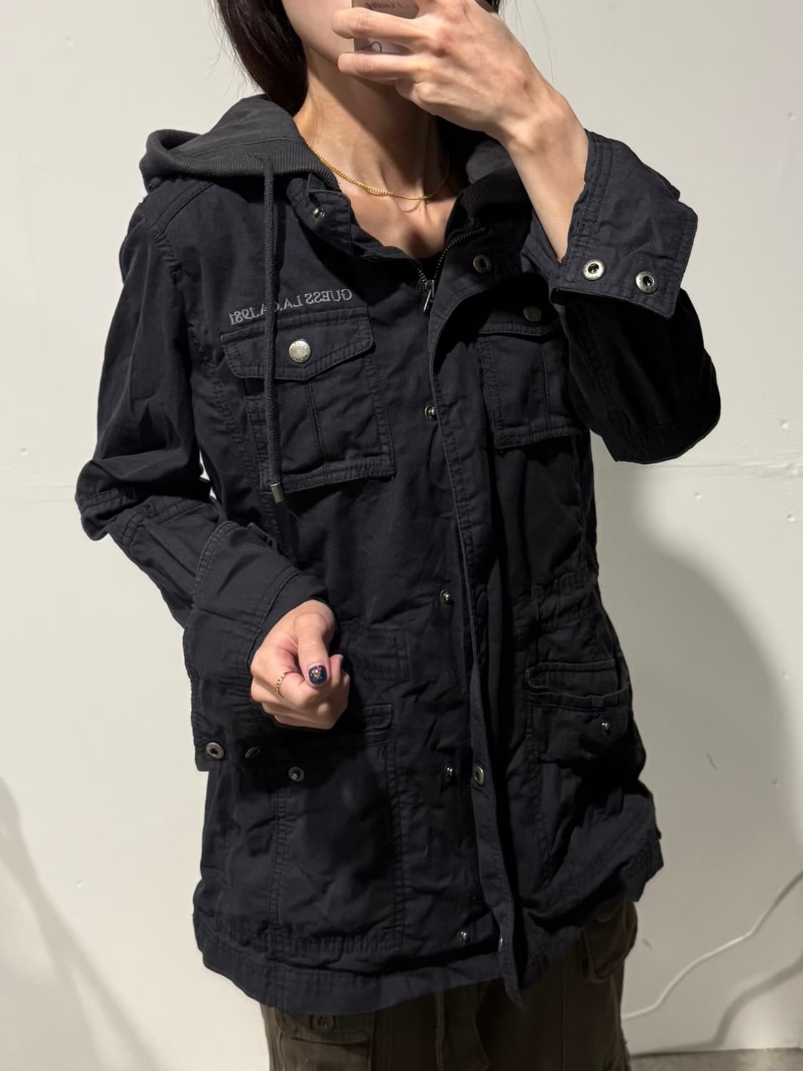 게스 자수 후드자켓 상품이미지2