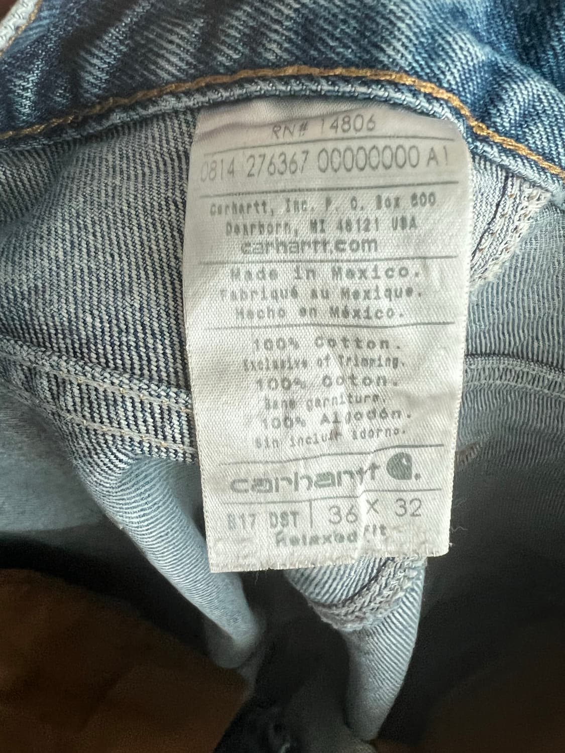 칼하트 빈티지 청바지 B17DST 상품이미지3
