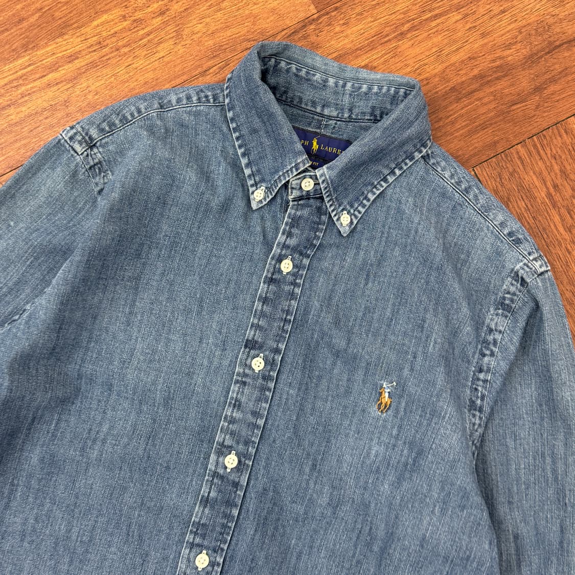 M 폴로 랄프로렌 슬림핏 데님 남방 셔츠 상품이미지4