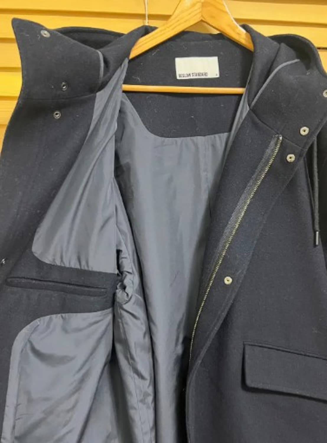 비슬로우 남성 네이비후드롱코트 M 상품이미지4