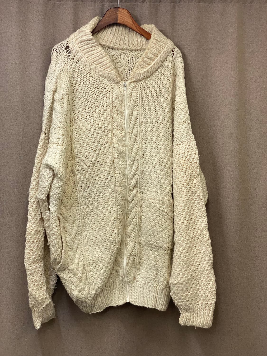 빈티지 헤비 니트 집업 상품이미지1